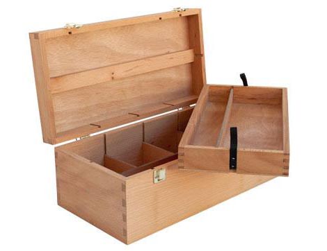 Easles - Deep Wooden Artbox with Removable Tray